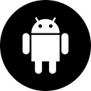 media, online, Social, Android Black icon