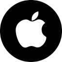 Apple, Social, online, media Black icon