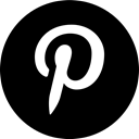 pinterest, media, online, Social Black icon