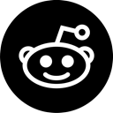 media, online, Reddit, Social Black icon