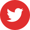 twitter, Social, online, media Crimson icon
