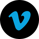 media, Social, Vimeo, online Black icon