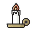halloween, light, horror, scary, Candle Black icon