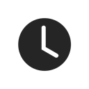 Clock, time, event, Alarm, Calendar, watch, timer Black icon