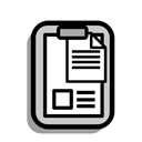 office, Clapboard, Business, paper, report, Clipboard, document Black icon