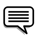Comment, telephone, Call, talk, Communication, Message, Chat Black icon