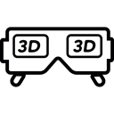 film, movie, Goggles, cinema, Dimensions Black icon