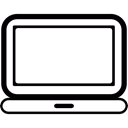 Computer, computing, Computers, Tools And Utensils, portable, screen Black icon