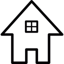 Home, Front, Building, buildings, Frontal Black icon