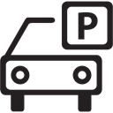 Parking, vehicle, packing, Car, sign Black icon
