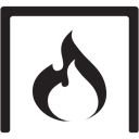 fire, Flame, place, Cozy Black icon