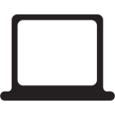 Computer, screen, pc, Laptop, monitor Black icon