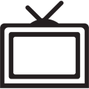monitor, Cable, Tv, screen, television, plug Black icon