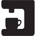 Coffee, Copy, maker Black icon