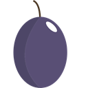 Fruit, plum DimGray icon