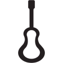 Audio, music, sound, Band, player, guitar Black icon