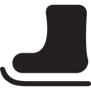 christmas, Snow, weather, Ice, equipment, winter, skates Black icon