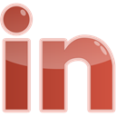 Linkedin, In, Social, media IndianRed icon