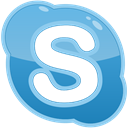 Social, S, Skype, media SkyBlue icon