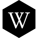wikipedia, Hexagon, media, Social Black icon