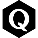 Quora, Hexagon, Social, media Black icon
