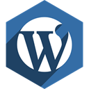 Wordpress, media, Hexagon, Social, Shadow SteelBlue icon