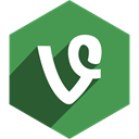 media, Shadow, Hexagon, Vine, Social SeaGreen icon