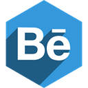 Behance, Social, media, Shadow, Hexagon DodgerBlue icon