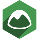 Hexagon, Social, Shadow, media, Basecamp SeaGreen icon