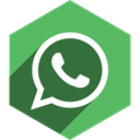 Whatsapp, Hexagon, media, Shadow, Social MediumSeaGreen icon
