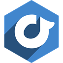 rdio, Social, media, Shadow, Hexagon SteelBlue icon