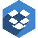 dropbox, media, Shadow, Social, Hexagon SteelBlue icon