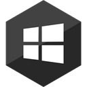 store, Social, Gloss, Hexagon, window, media DarkSlateGray icon