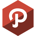 Social, Gloss, media, Hexagon, path SaddleBrown icon