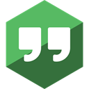 Hangouts, Social, media, Gloss, Hexagon DarkOliveGreen icon