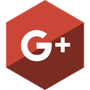 Hexagon, Gloss, Social, media, plus, google IndianRed icon