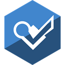 Hexagon, Foursquare, media, Social, Gloss SteelBlue icon