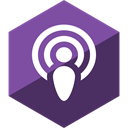 Social, podcast, Gloss, media, Hexagon DarkSlateBlue icon
