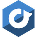 Social, Hexagon, media, rdio, Gloss SteelBlue icon