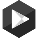 play, Hexagon, store, Social, Gloss, media DarkSlateGray icon