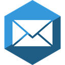 Social, media, mail, Hexagon, Gloss DodgerBlue icon