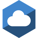Cloudapp, media, Social, Gloss, Hexagon SteelBlue icon