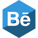 Behance, Hexagon, Social, Gloss, media DodgerBlue icon