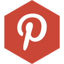 Hexagon, media, Social, pinterest IndianRed icon