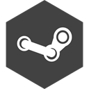 steam, Social, media, Hexagon DarkSlateGray icon