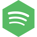 Spotify, media, Hexagon, Social MediumSeaGreen icon