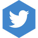 twitter, Social, media, Hexagon SteelBlue icon