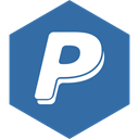Hexagon, paypal, media, Social SteelBlue icon