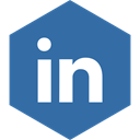 Hexagon, Linkedin, Social, media SteelBlue icon