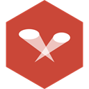 Hexagon, media, Social, limelight IndianRed icon